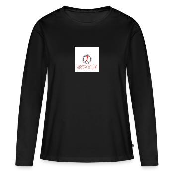 Design ohne Titel - Frauen Premium Bio Langarmshirt - Schwarz - Vorne - Julia (174cm)