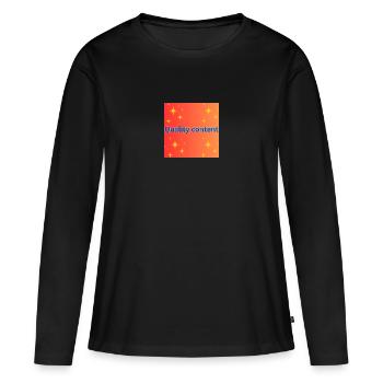 Quality content - Women's Premium Organic Long Sleeve Shirt - black - Front - Julia (174cm)