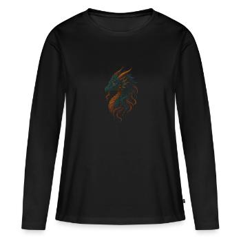 magic Dragon - Frauen Premium Bio Langarmshirt - Schwarz - Vorne - Julia (174cm)