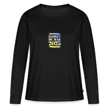 Lloret De Mar 2025 - Frauen Premium Bio Langarmshirt - Schwarz - Vorne - Julia (174cm)