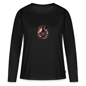 Hare - Women's Premium Organic Long Sleeve Shirt - black - Front - Julia (174cm)