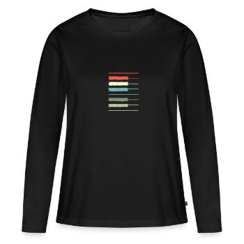 Mignon Piano Musique Piano Cravate Claviériste - T-shirt manches longues Premium bio Femme - noir - Devant - Julia (174cm)