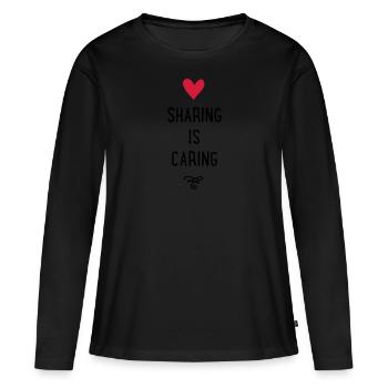 sharing - Women's Premium Organic Long Sleeve Shirt - black - Front - Julia (174cm)