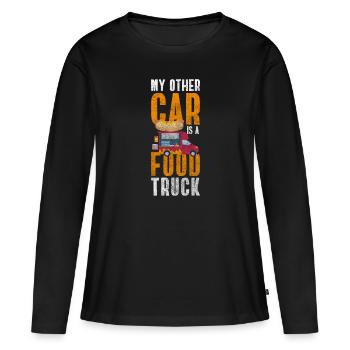 Truck Street Food Snack Truck - Women's Premium Organic Long Sleeve Shirt - black - Front - Julia (174cm)