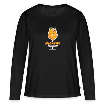 Apéritifs anonymes - T-shirt manches longues Premium bio Femme - noir - Devant - Julia (174cm)