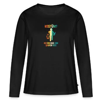 Carnaval de Jecken Carnaval - T-shirt manches longues Premium bio Femme - noir - Devant - Julia (174cm)