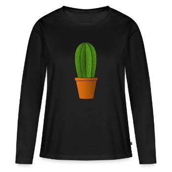 cactus cactus cactus cactus Mexique mexiko56 - T-shirt manches longues Premium bio Femme - noir - Devant - Julia (174cm)
