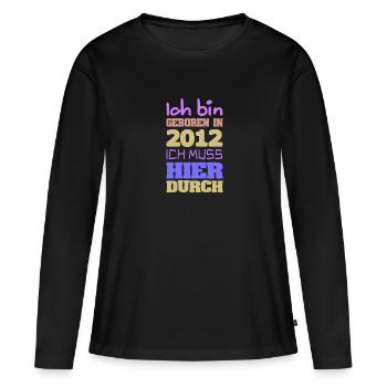 Bin 2012 - Women's Premium Organic Long Sleeve Shirt - black - Front - Julia (174cm)