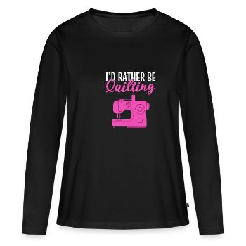 Eher quilten Couturier Gift - Frauen Premium Bio Langarmshirt - Schwarz - Vorne - Julia (174cm)