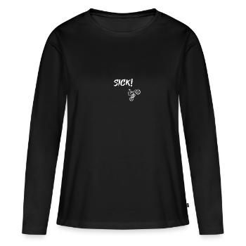 SICK Motocross - Women's Premium Organic Long Sleeve Shirt - black - Front - Julia (174cm)