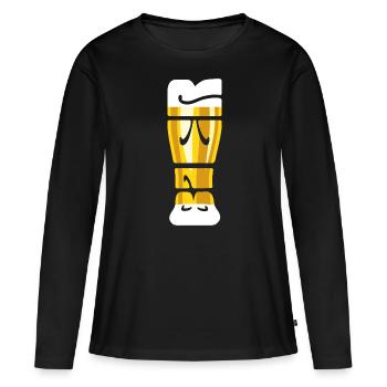 Durst - Bier Glas - Weizenbier - Spruch - Frauen Premium Bio Langarmshirt - Schwarz - Vorne - Julia (174cm)