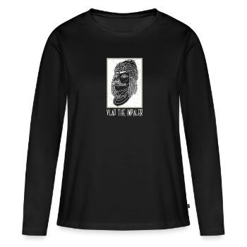 Vampir Balkan Vlad Tepes Rumänien Impaler - Frauen Premium Bio Langarmshirt - Schwarz - Vorne - Julia (174cm)