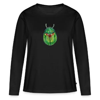 Coléoptère du mouton - T-shirt manches longues Premium bio Femme - noir - Devant - Julia (174cm)