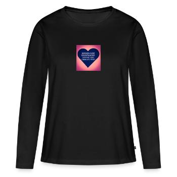 Zahlen und Buchstaben Mix T-Shirts und mehr pink - Frauen Premium Bio Langarmshirt - Schwarz - Vorne - Julia (174cm)