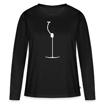 Anchor lift Ski area Surface lift T-bar lift - Women's Premium Organic Long Sleeve Shirt - black - Front - Julia (174cm)