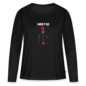 Danseuse de salsa Danseuse - T-shirt manches longues Premium bio Femme - noir - Devant - Julia (174cm)