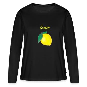 Lemon - lemon - Women's Premium Organic Long Sleeve Shirt - black - Front - Julia (174cm)