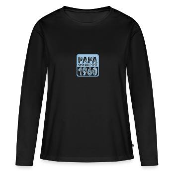 seit 1960 - Frauen Premium Bio Langarmshirt - Schwarz - Vorne - Julia (174cm)