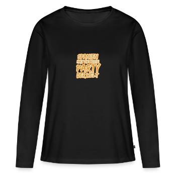 Espagne Espagne - T-shirt manches longues Premium bio Femme - noir - Devant - Julia (174cm)