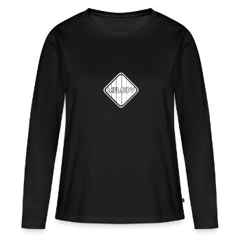 Mélodie - T-shirt manches longues Premium bio Femme - noir - Devant - Julia (174cm)
