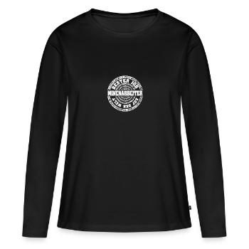 Cadeau pour les mineurs - T-shirt manches longues Premium bio Femme - noir - Devant - Julia (174cm)