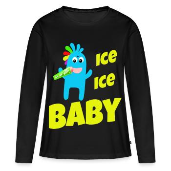 Bébé - T-shirt manches longues Premium bio Femme - noir - Devant - Julia (174cm)