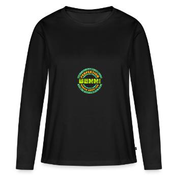 Cadeau pour Benni - T-shirt manches longues Premium bio Femme - noir - Devant - Julia (174cm)