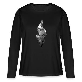 EBM, industriels, engrenages en acier - T-shirt manches longues Premium bio Femme - noir - Devant - Julia (174cm)