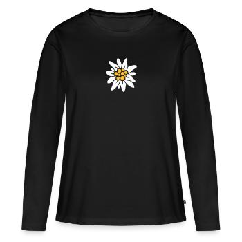 Edelweiss - T-shirt manches longues Premium bio Femme - noir - Devant - Julia (174cm)