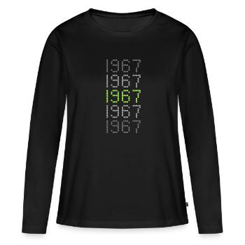 Witzig 1967 - T-shirt manches longues Premium bio Femme - noir - Devant - Julia (174cm)