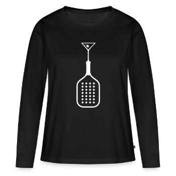 Cocktail de raquettes de padel - T-shirt manches longues Premium bio Femme - noir - Devant - Julia (174cm)