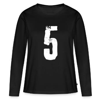 Numéro 5 ! Fétiche ! - T-shirt manches longues Premium bio Femme - noir - Devant - Julia (174cm)