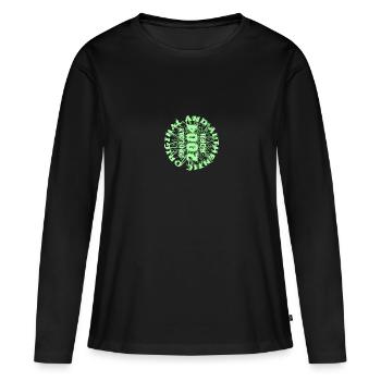 Hobby 2004 - T-shirt manches longues Premium bio Femme - noir - Devant - Julia (174cm)