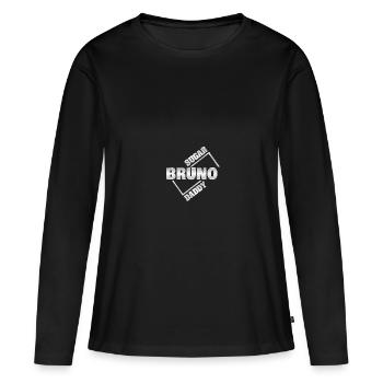 Bruno en sugar daddy - T-shirt manches longues Premium bio Femme - noir - Devant - Julia (174cm)