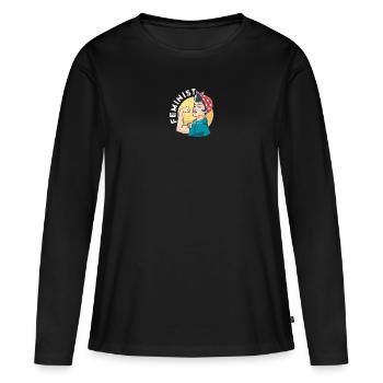 Feminism Feminist Women's Rights - Women's Premium Organic Long Sleeve Shirt - black - Front - Julia (174cm)