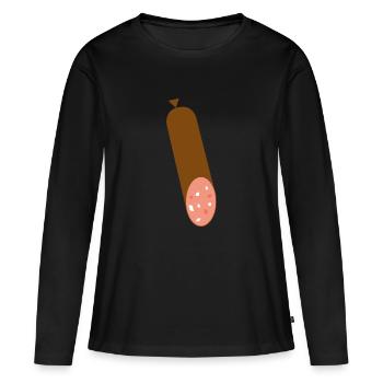 Salami "International" - Women's Premium Organic Long Sleeve Shirt - black - Front - Julia (174cm)