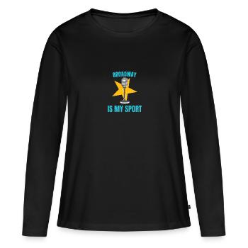 THÉÂTRE : Broadway Is My Sport - T-shirt manches longues Premium bio Femme - noir - Devant - Julia (174cm)