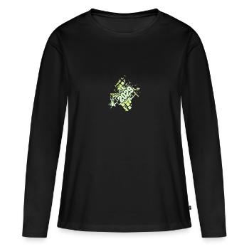 Style 2029 - Frauen Premium Bio Langarmshirt - Schwarz - Vorne - Julia (174cm)