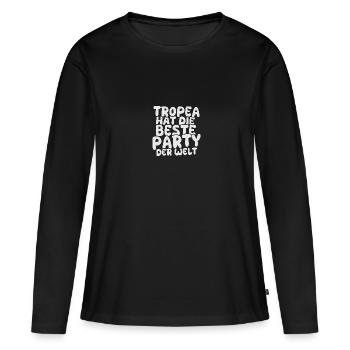 Destination de vacances Tropea - T-shirt manches longues Premium bio Femme - noir - Devant - Julia (174cm)