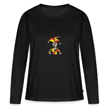 Clown / Joker - Frauen Premium Bio Langarmshirt - Schwarz - Vorne - Julia (174cm)