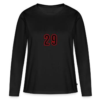 29 Number Years Jersey - Women's Premium Organic Long Sleeve Shirt - black - Front - Julia (174cm)