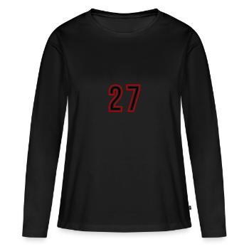 27 Number Years Jersey - Women's Premium Organic Long Sleeve Shirt - black - Front - Julia (174cm)