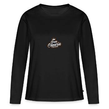 Gran Canaria Team - Frauen Premium Bio Langarmshirt - Schwarz - Vorne - Julia (174cm)