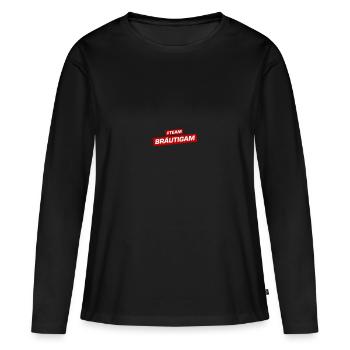 Team Groom Wedding Party Wedding - Women's Premium Organic Long Sleeve Shirt - black - Front - Julia (174cm)
