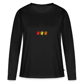 Chope à bière Symbole de bière Cheers - T-shirt manches longues Premium bio Femme - noir - Devant - Julia (174cm)