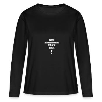 Direction de l’hôtel - T-shirt manches longues Premium bio Femme - noir - Devant - Julia (174cm)