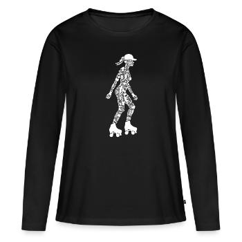 Roller Skating Girls Roller Skating Roller Skates - Women's Premium Organic Long Sleeve Shirt - black - Front - Julia (174cm)
