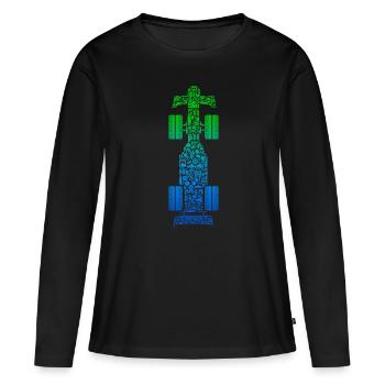 Voiture De Course De Course De Sport Automobile De Course Enfants - T-shirt manches longues Premium bio Femme - noir - Devant - Julia (174cm)