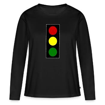 Ampel - Frauen Premium Bio Langarmshirt - Schwarz - Vorne - Julia (174cm)