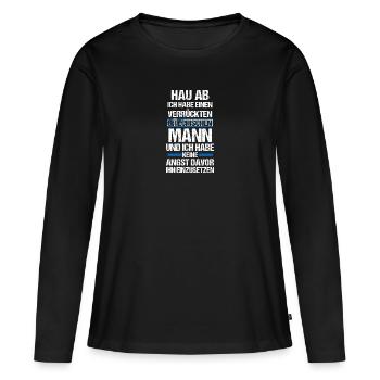 Grecs Grèce - T-shirt manches longues Premium bio Femme - noir - Devant - Julia (174cm)